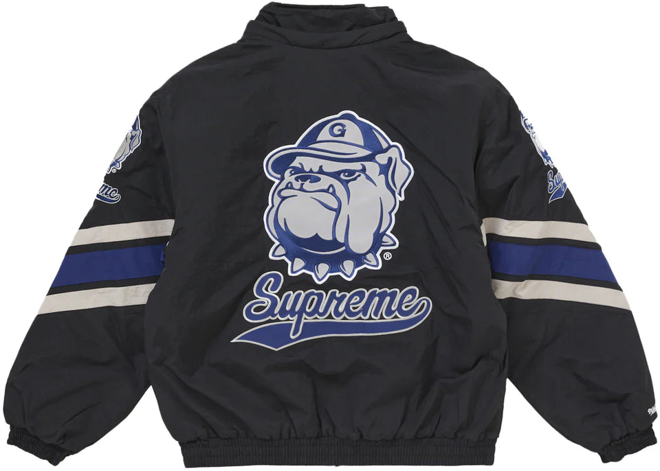 Supreme Mitchell & Ness Ncaa Hooded Stadium Jacket Black