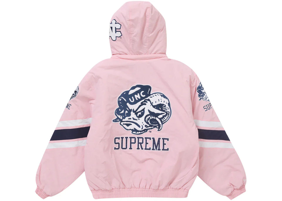 Supreme Mitchell & Ness Ncaa Hooded Stadium Jacket Pink