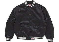 Supreme Mitchell & Ness Satin Varsity Jacket (Fw24) Black