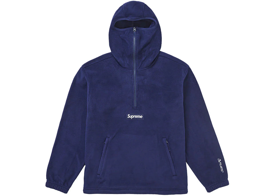 Supreme Polartec Facemask Half Zip Hoodie (Fw24) Navy