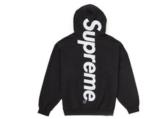 Supreme Satin Applique Hoodie Fw24 Black