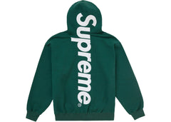 Supreme Satin Applique Hoodie Fw24 Dark Green