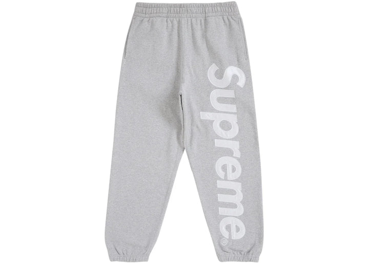 Supreme Satin Applique Sweatpant Fw24 Heather Grey