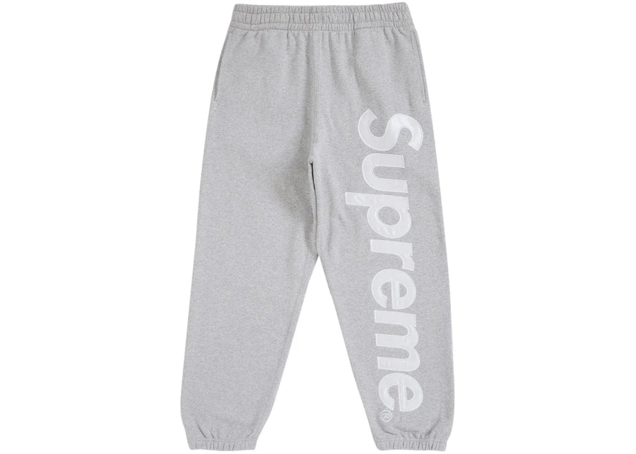 Supreme Satin Applique Sweatpant Fw24 Heather Grey