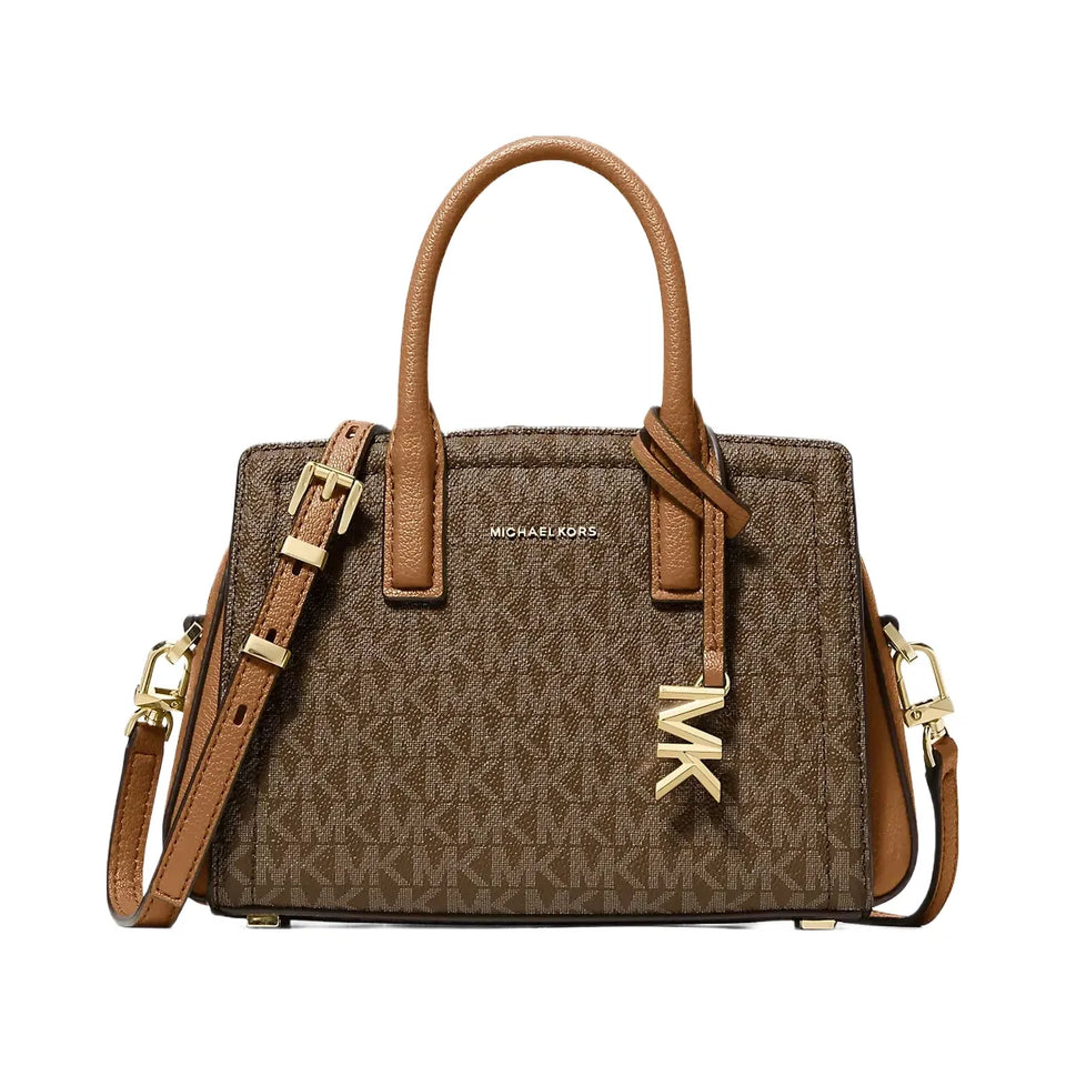 Michael Kors Laila Extra-Small Signature Logo Crossbody Bag Brn-Acorn