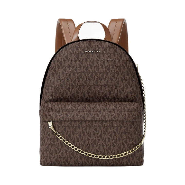 Michael Kors Slater Medium Signature Logo Backpack Brown