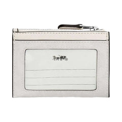 Coach Mini Skinny Id Case In Signature Canvas Signature Canvas-Sv-White-Chalk