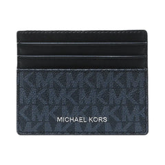 Michael Kors Cooper Signature Logo Card Case Admrl-Plblue