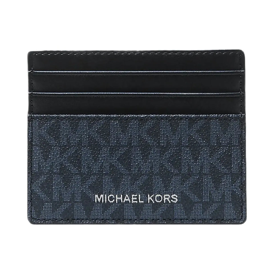Michael Kors Cooper Signature Logo Card Case Admrl-Plblue