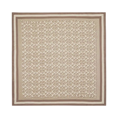 Coach Signature Print Silk Square Scarf Bone