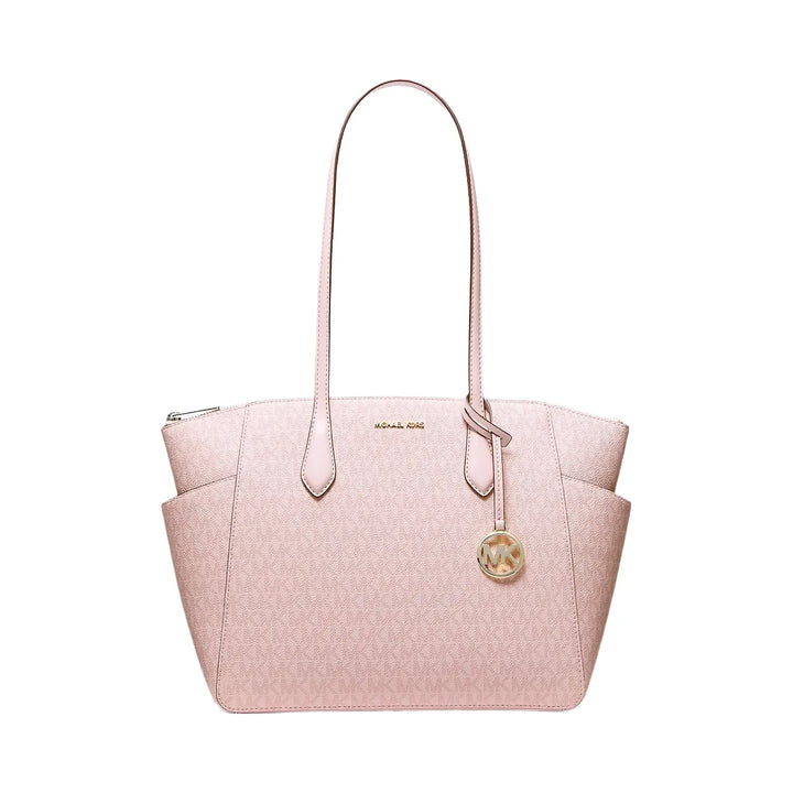 Michael Kors Marilyn Medium Signature Logo Tote Bag Pwd Blsh Mlt