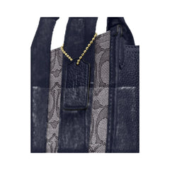 Coach Smith Mini Tote Bag In Signature Jacquard Signature Jacquard-Gold-Navy-Midnight Navy