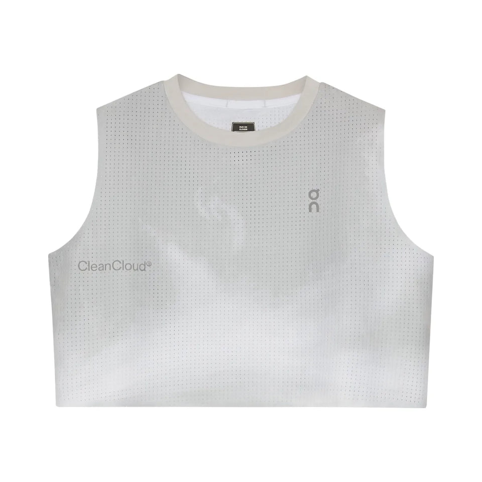 On Pace Tank Glacier White