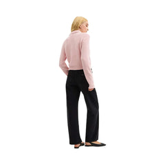 Coach Coach Embroidered Cropped Cardigan Light Pink