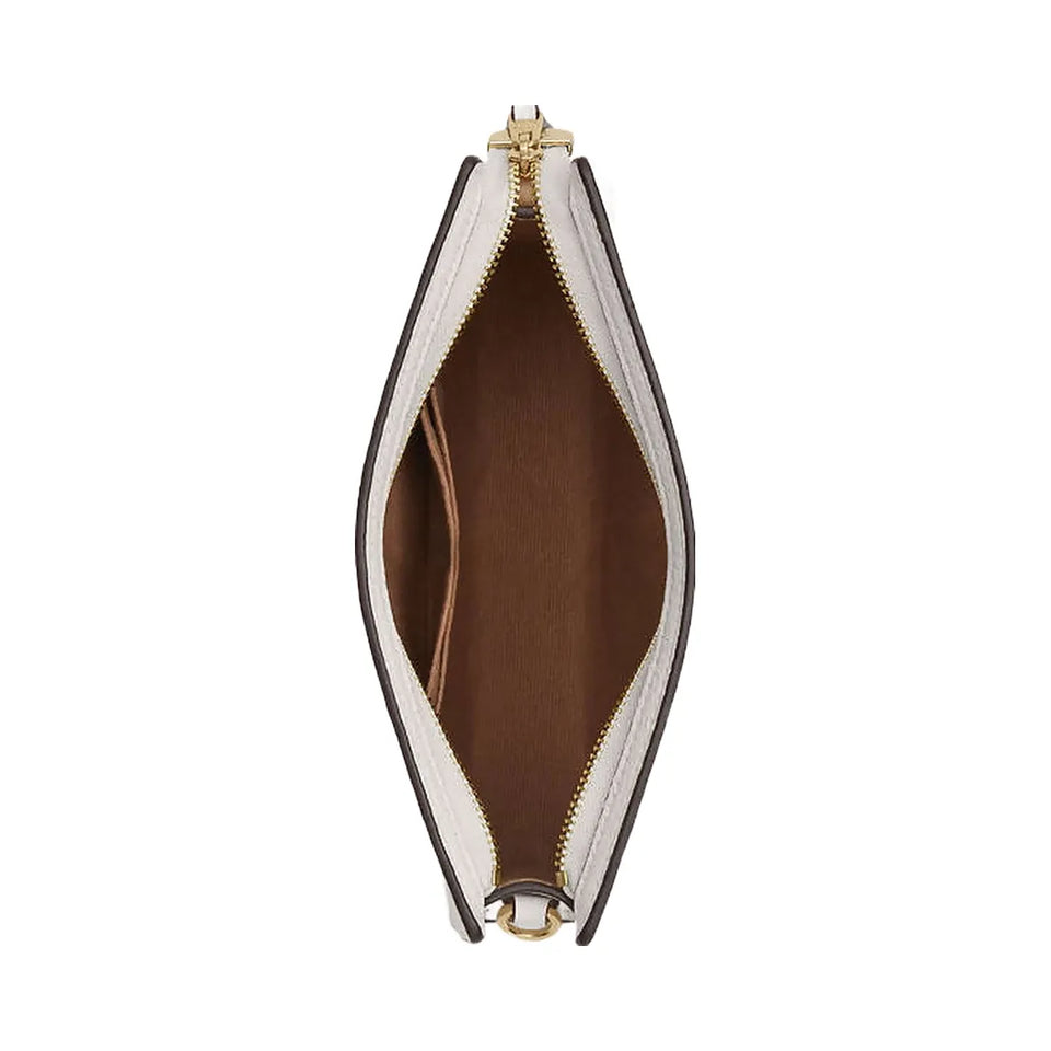 Coach Slim Crossbody Bag Pebbled Leather-Gold-Chalk