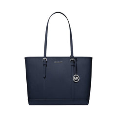 Michael Kors Jet Set Travel Large Saffiano Leather Tote Bag Navy