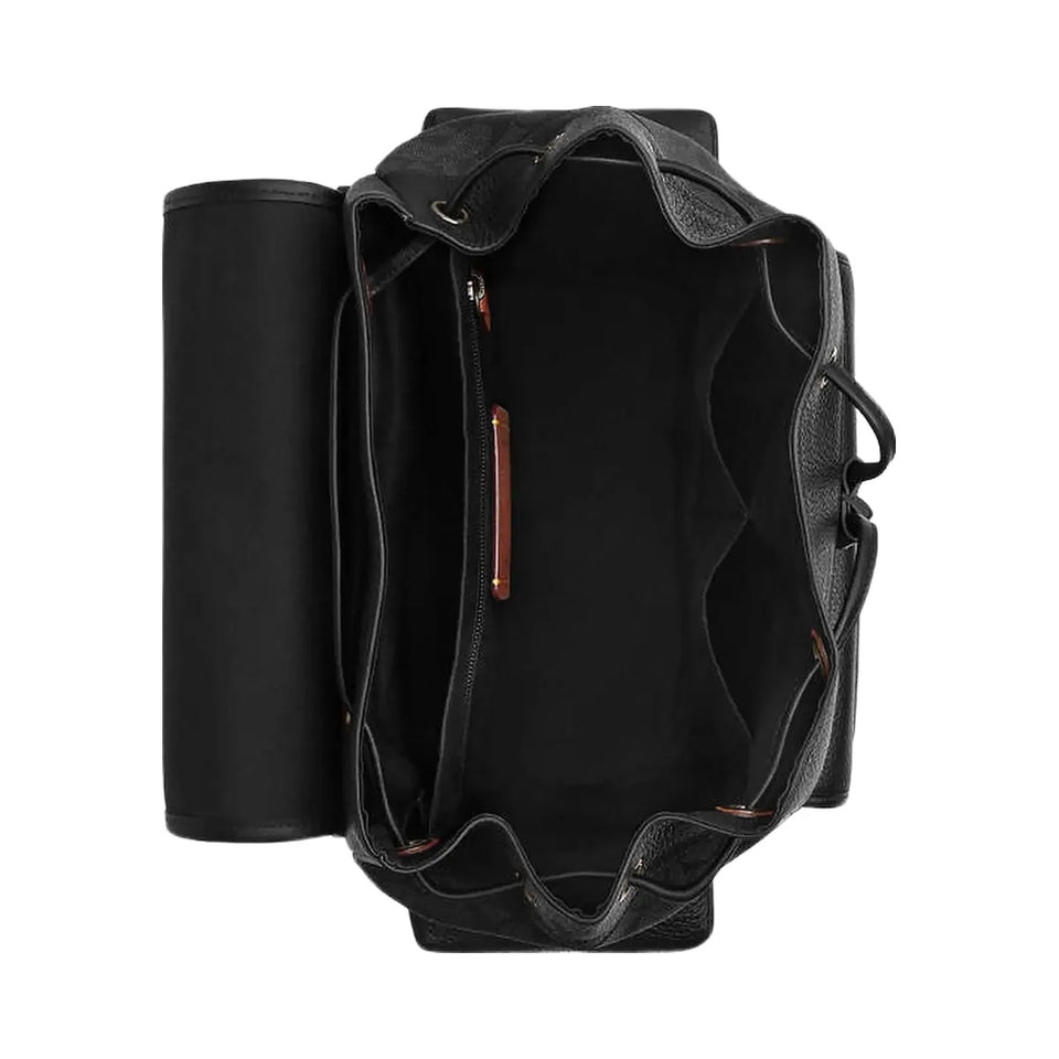 Coach Sprint Backpack In Signature Canvas With Patches Signature Canvas-Gunmetal-Charcoal Multi