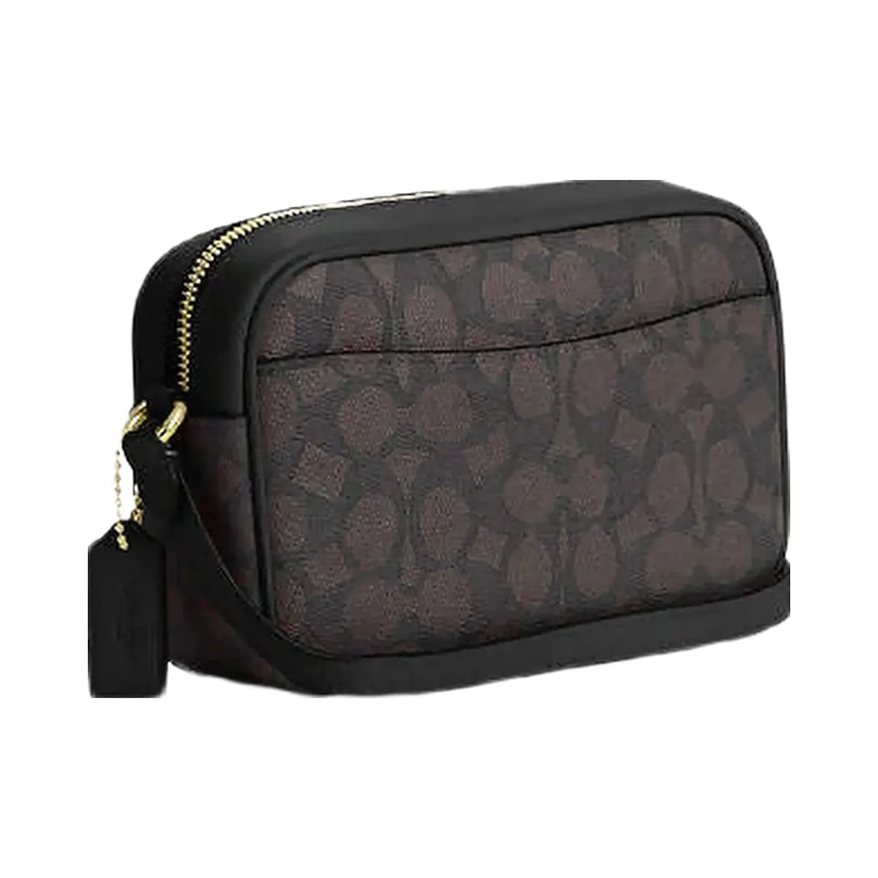 Coach Mini Jamie Camera Bag In Signature Canvas Signature Canvas-Gold-Walnut-Black