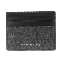 Michael Kors Cooper Signature Logo Card Case Black