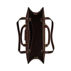 Coach Maggie Tote Bag Embossed Crocodile-Gold-Maple