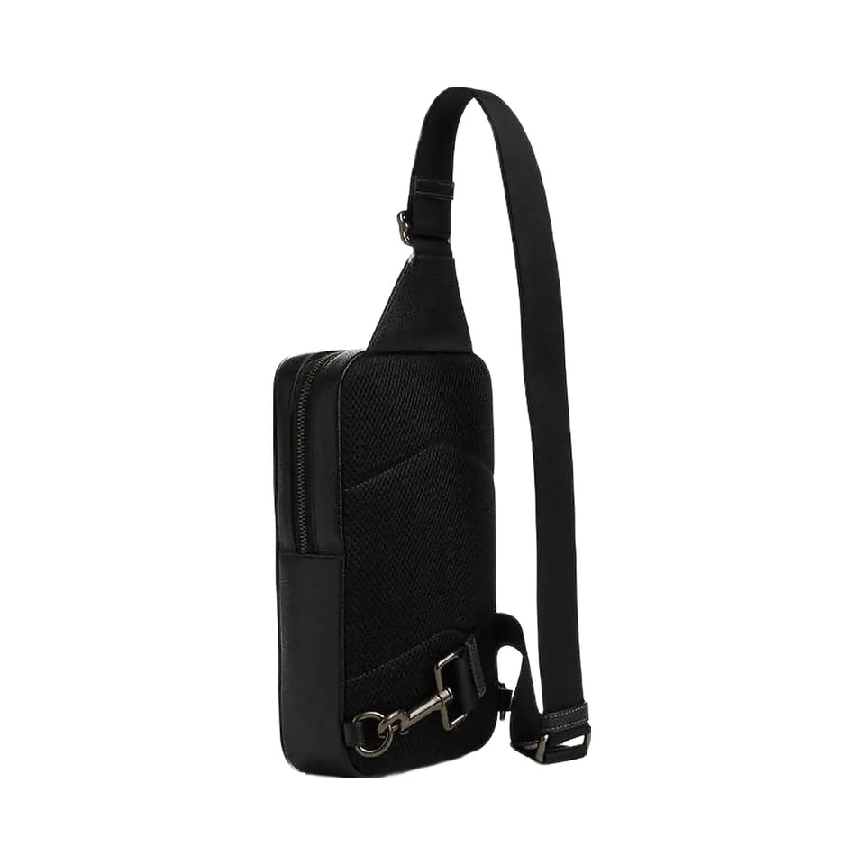 Coach Sullivan Pack In Signature Canvas Signature Canvas-Gunmetal-Charcoal-Black