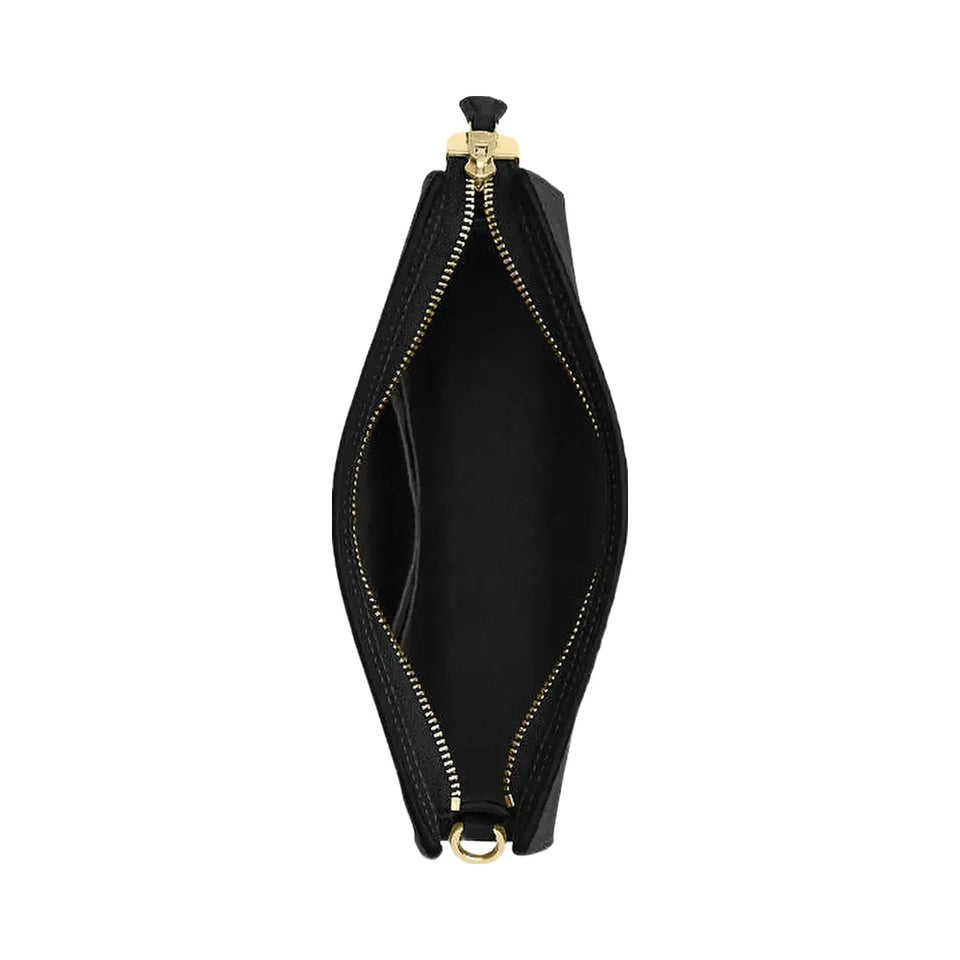 Coach Slim Crossbody Bag Pebbled Leather-Gold-Black
