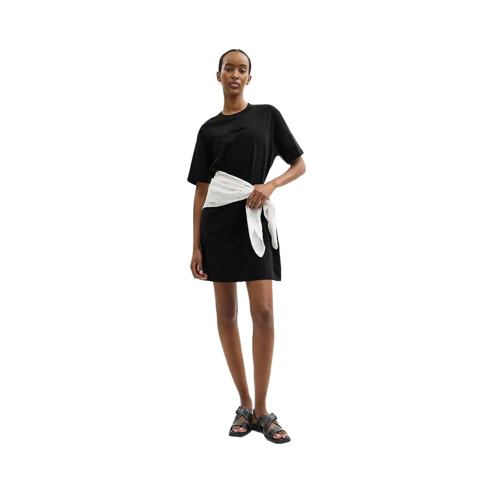 Coach New York T-Shirt Dress In Organic Cotton Black