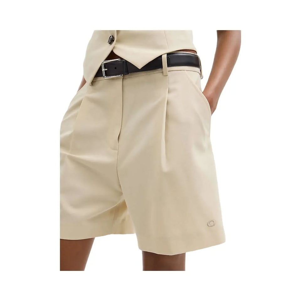 Coach Tailored Shorts In Recycled Polyester Sand