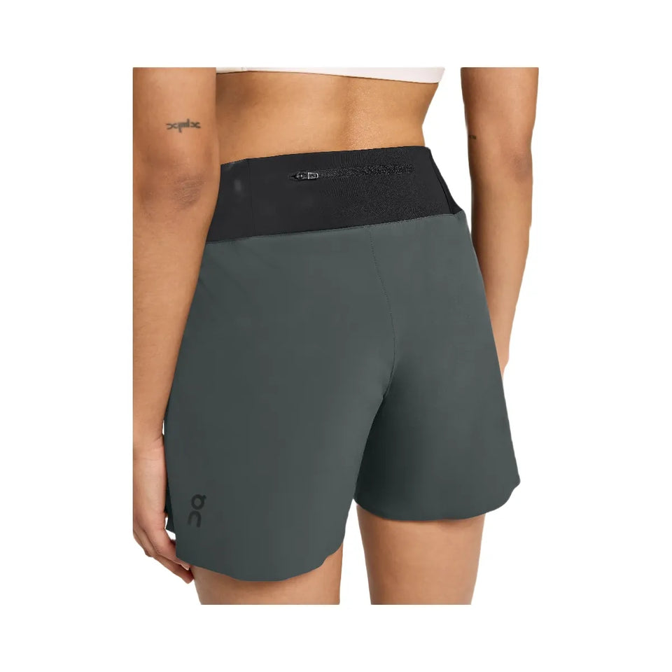 On 5" Running Shorts Lead Black