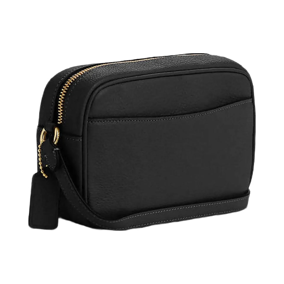 Coach Mini Jamie Camera Bag Pebbled Leather-Gold-Black