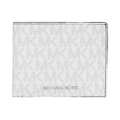 Michael Kors Logo Wallet and Key Chain Gift Set Bright Wht