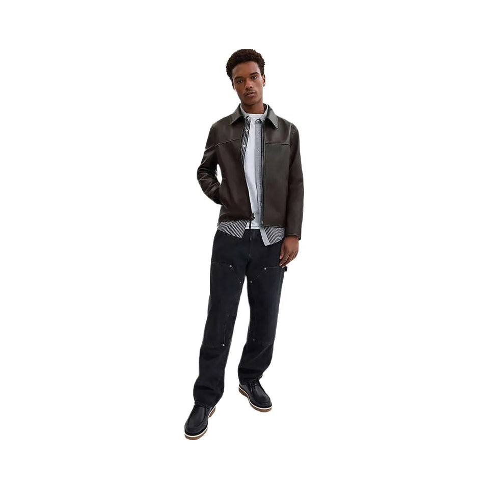 Coach Leather Jacket Burnt Espresso