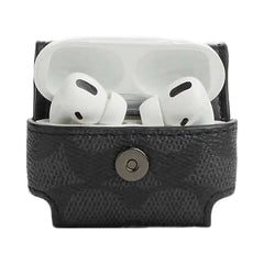 Coach Large Wireless Earbud Pro Case In Signature Canvas Gunmetal-Charcoal