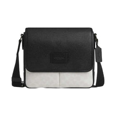 Coach Sprint Map Bag 25 In Colorblock Signature Canvas Signature Canvas-Gunmetal-Chalk-Black