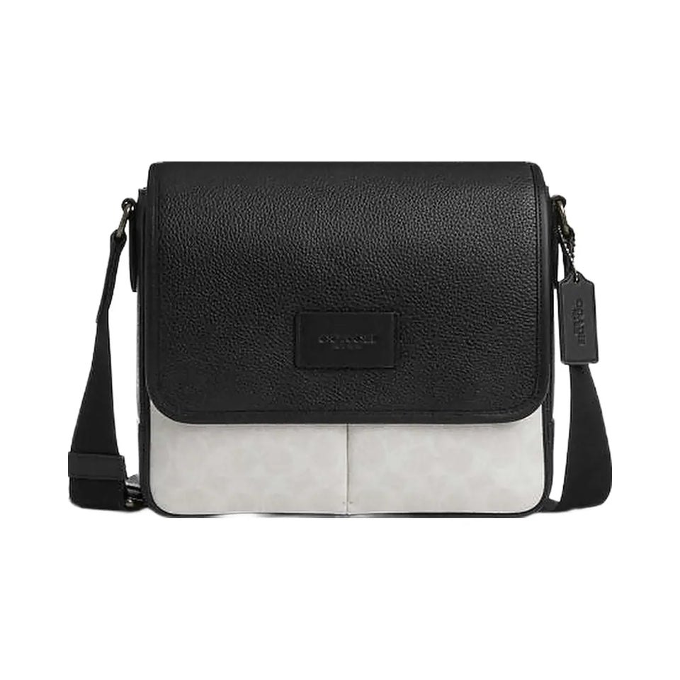 Coach Sprint Map Bag 25 In Colorblock Signature Canvas Signature Canvas-Gunmetal-Chalk-Black