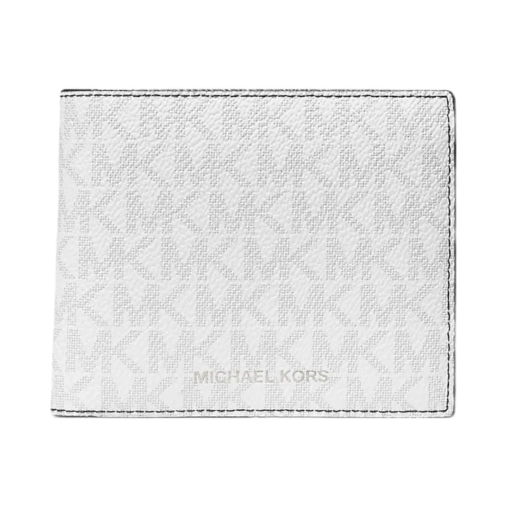 Michael Kors Cooper Logo Billfold Wallet With Coin Pouch Bright Wht