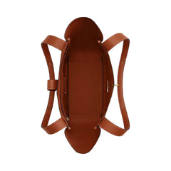 Coach Hadley Turnlock Tote Smooth Leather-Gold-Tan