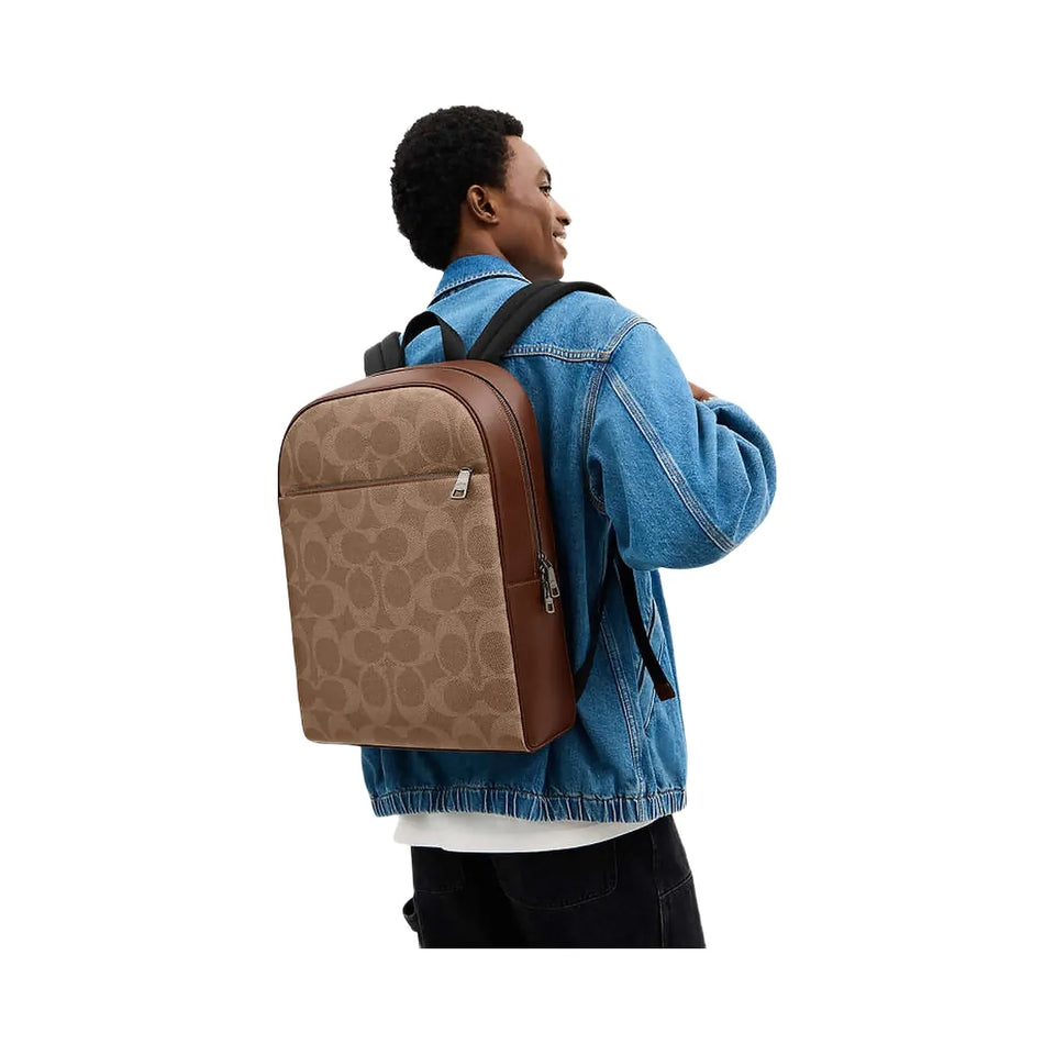 Coach Owen Backpack In Signature Canvas Signature Canvas-Qb-Tan-Vintage Brown