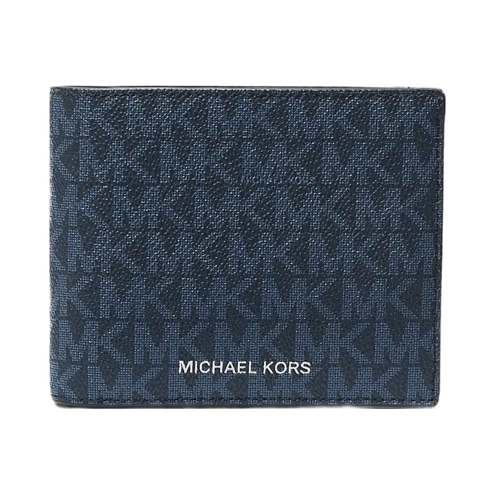 Michael Kors Cooper Logo Billfold Wallet With Passcase Admrl-Plblue