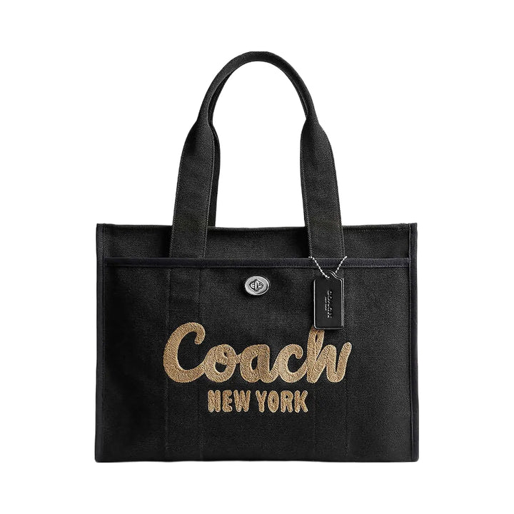 Coach Cargo Tote Bag 42 Canvas-Silver-Black