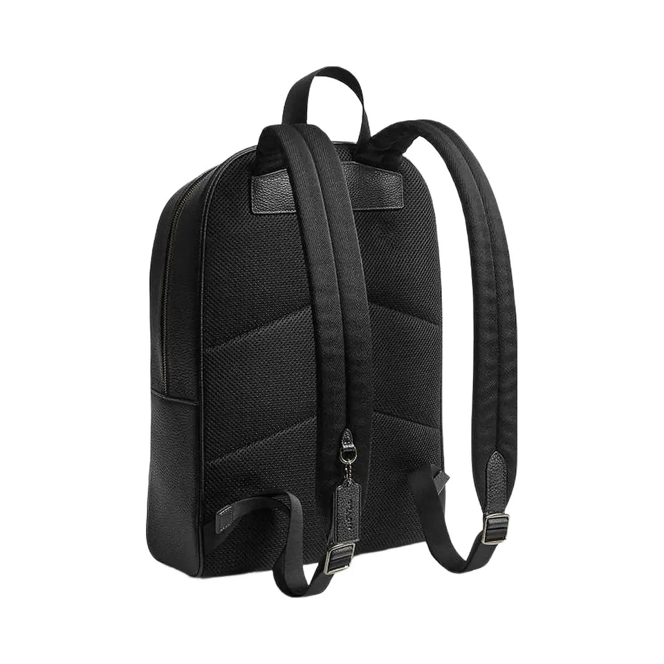 Coach Owen Backpack Pebbled Leather-Gunmetal-Black