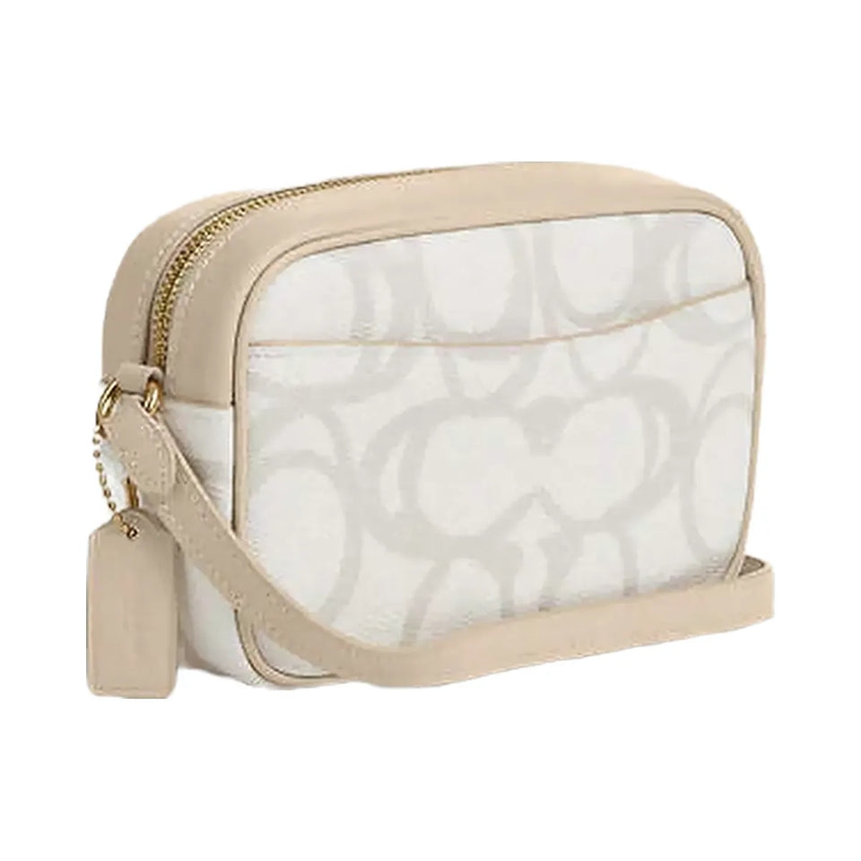 Coach Mini Jamie Camera Bag In Sketch Signature Canvas Signature Canvas-Gold-Ivory