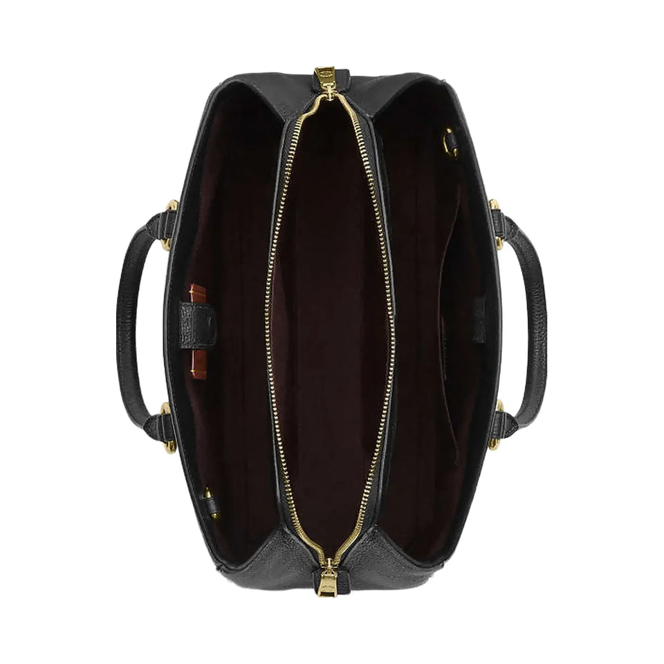 Coach Savannah Carryall Bag Pebbled Leather-Gold-Black