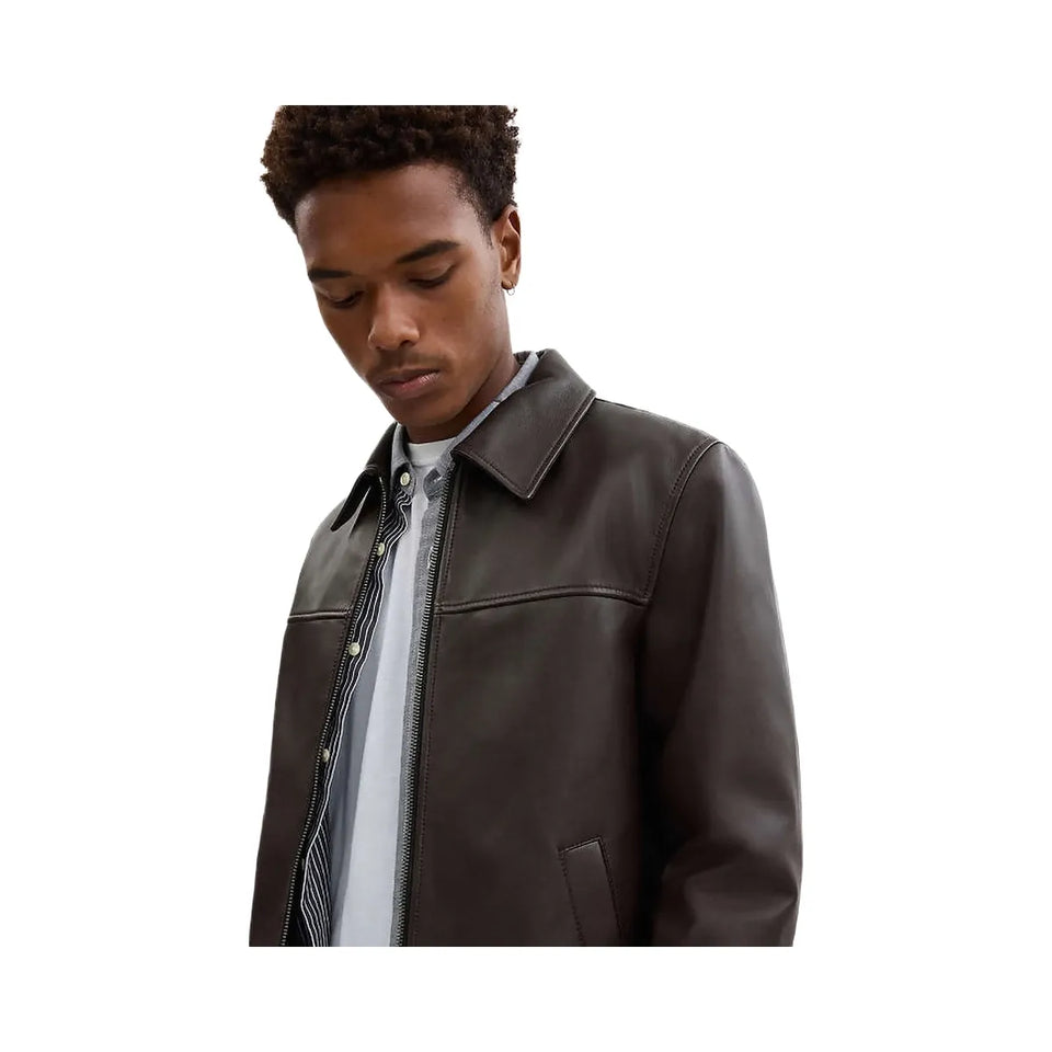 Coach Leather Jacket Burnt Espresso