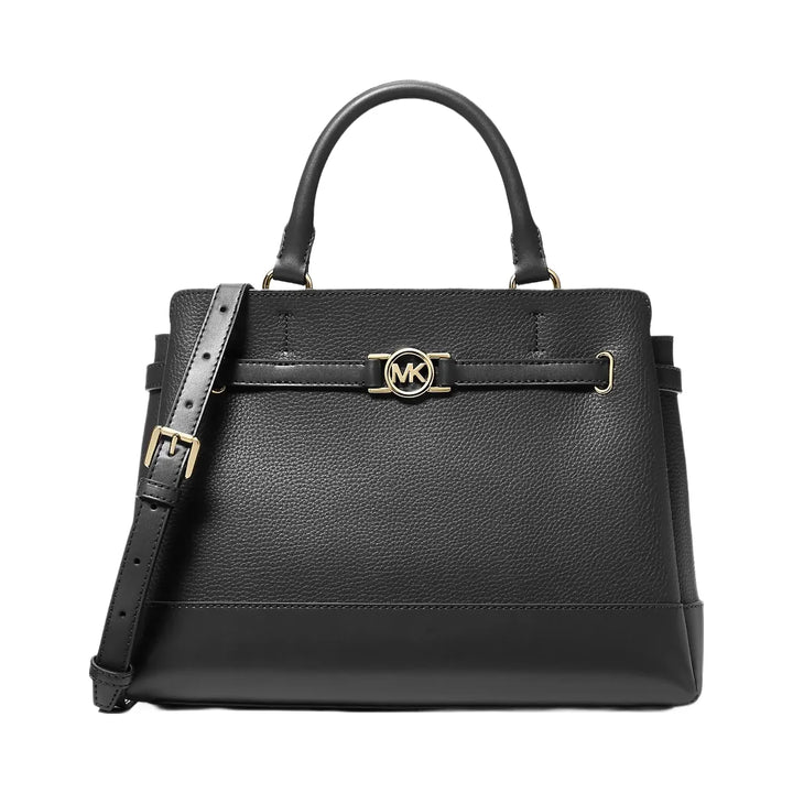 Michael Kors Reed Large Pebbled Leather Satchel Black