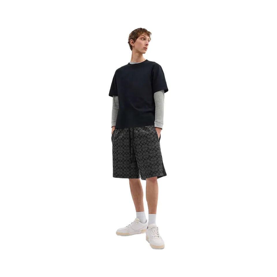 Coach Signature Shorts Charcoal Signature