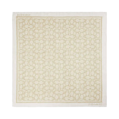 Coach Jumbo Signature Silk Square Scarf Light Tan
