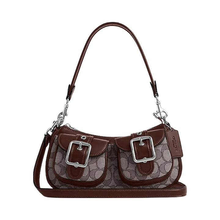 Coach Ashton Bag In Signature Jacquard Signature Jacquard-Silver-Oak-Maple