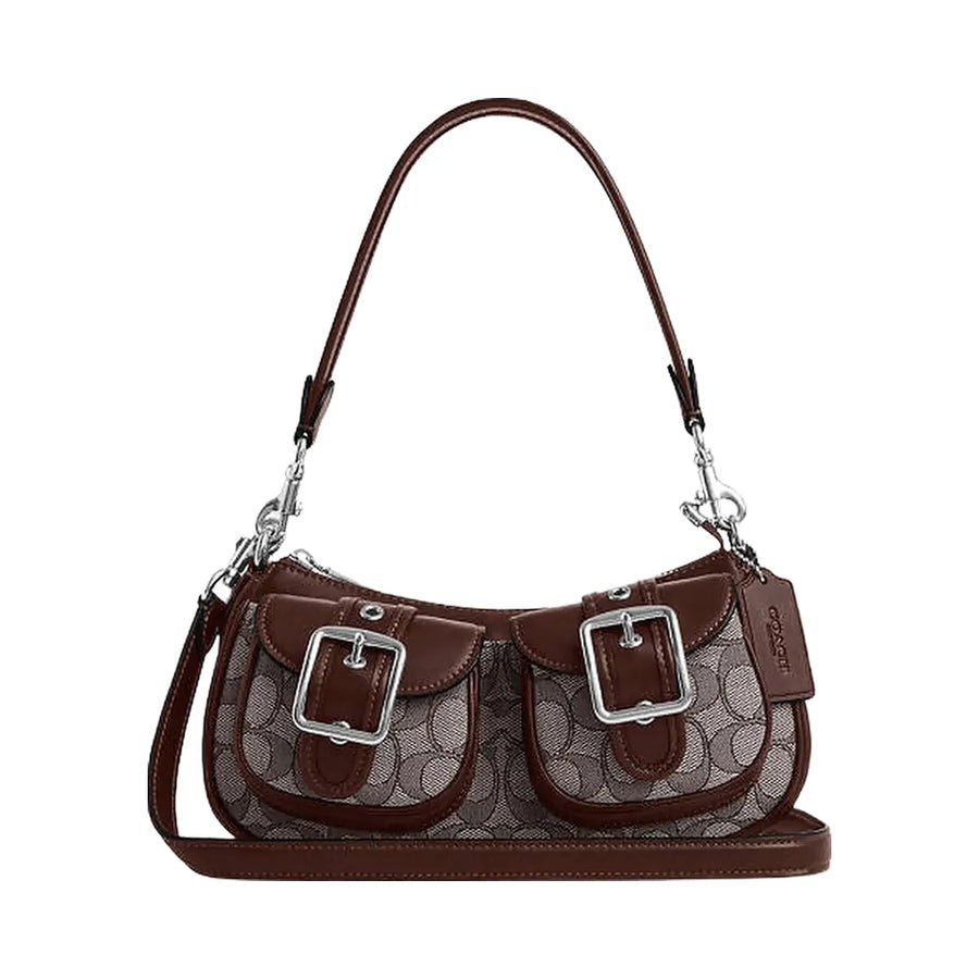 Coach Ashton Bag In Signature Jacquard Signature Jacquard-Silver-Oak-Maple