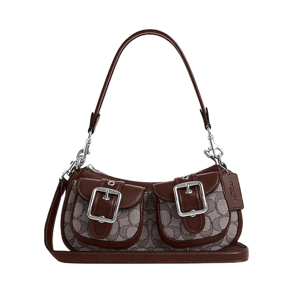 Coach Ashton Bag In Signature Jacquard Signature Jacquard-Silver-Oak-Maple